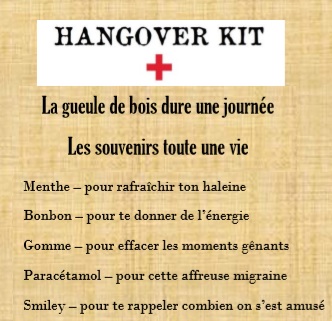 DIY Mariage #1 Hangover kit – B Family